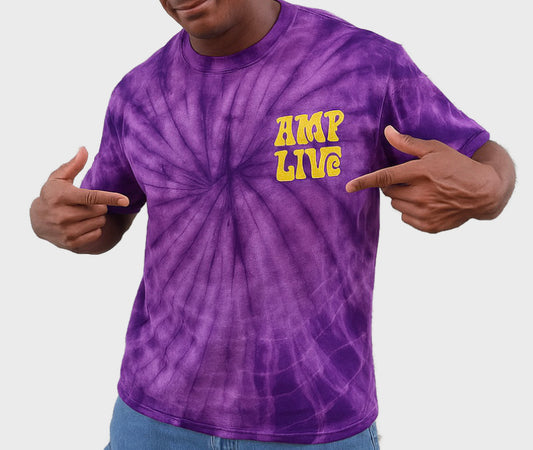 AMP LIVE  Purple Tie Dye Tee ( LIMITED)